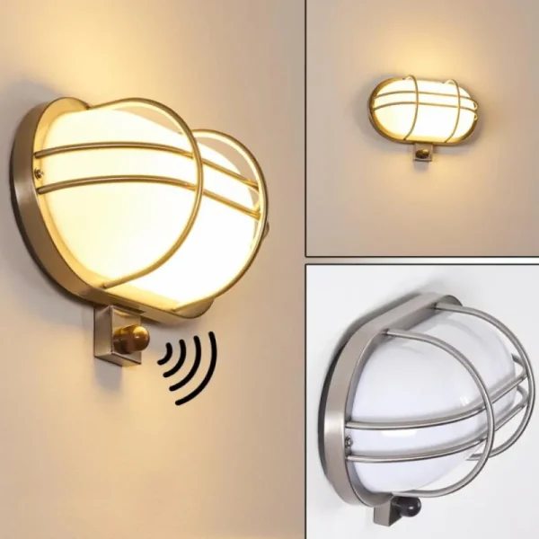 hofstein Applique murale d'extérieur Belmopan Acier inoxydable, 1 lumière, Détecteur de mouvement* Lampes Modernes
