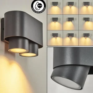hofstein Applique murale d'extérieur Guampacha Anthracite, 2 lumières* Lampes Modernes