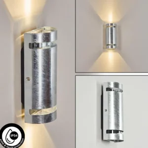 hofstein Applique murale d'extérieur Maturin Zingué, 2 lumières* Lampes Modernes