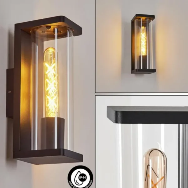 hofstein Applique murale d'extérieur Mataka Noir, 1 lumière* Lampes Modernes