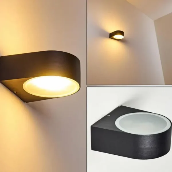 hofstein Applique murale d'extérieur Haderslev Noir, 1 lumière* Lampes Modernes