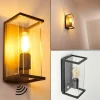 hofstein Applique murale d'extérieur Faroer Noir, 1 lumière, Détecteur de mouvement* Lampes Modernes