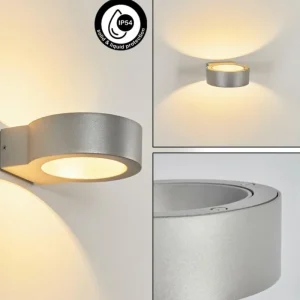hofstein Applique murale d'extérieur Azervadinha LED Argenté, 1 lumière* Lampes Modernes