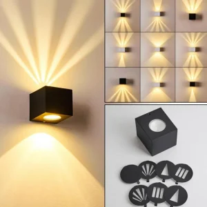 hofstein Applique murale d'extérieur Jonava LED Noir, 2 lumières* Lampes Modernes
