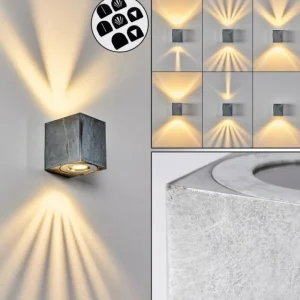 hofstein Applique murale d'extérieur Mora LED Nickel mat, 2 lumières* Lampes Modernes