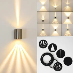 hofstein Applique murale d'extérieur Mora LED Acier inoxydable, 2 lumières* Lampes Modernes