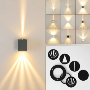 hofstein Applique murale d'extérieur Orsa LED Gris, 2 lumières* Lampes Modernes