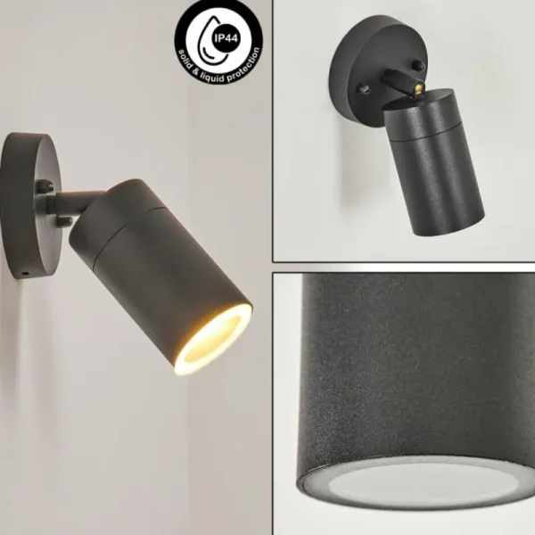 hofstein Applique murale d'extérieur Bessiebelle Noir, 1 lumière* Lampes Modernes