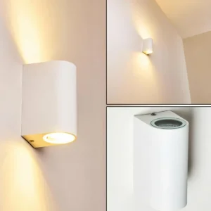 hofstein Applique murale d'extérieur Pailly LED Blanc, 2 lumières* Lampes Modernes