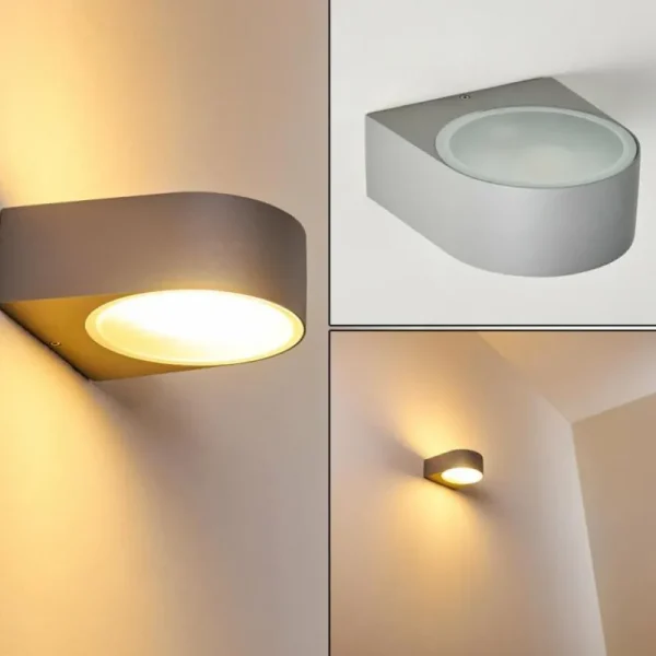 hofstein Applique murale d'extérieur Haderslev Gris, 1 lumière* Lampes Modernes