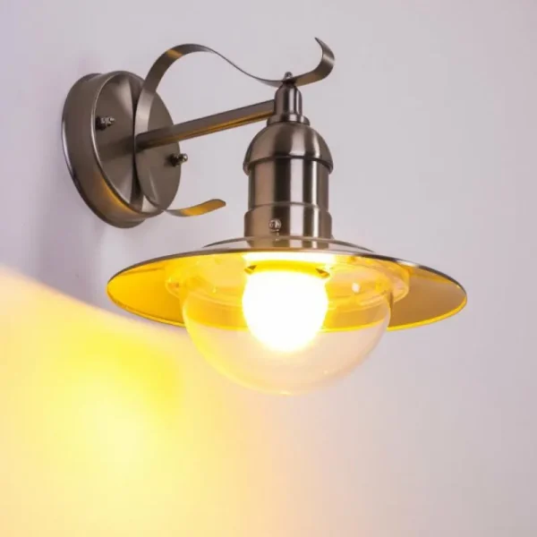 hofstein Applique murale d'extérieur Broni Acier inoxydable, 1 lumière* Lampes Modernes