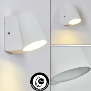 hofstein Applique murale d'extérieur Swisher LED Blanc, 1 lumière* Lampes Modernes