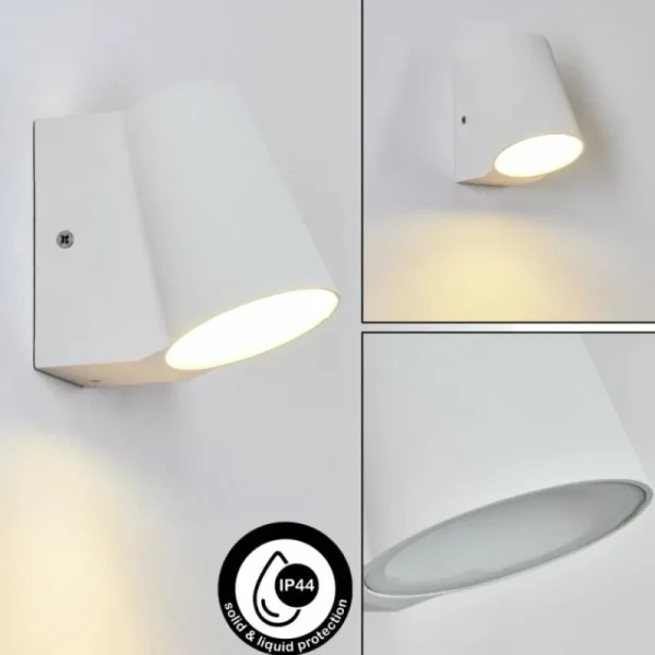 hofstein Applique murale d'extérieur Swisher LED Blanc, 1 lumière* Lampes Modernes