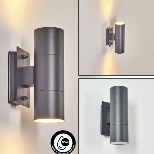 hofstein Applique murale d'extérieur Malaga Anthracite, 2 lumières* Lampes Modernes