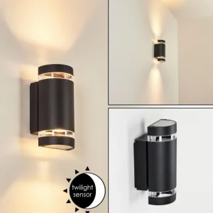 hofstein Applique murale d'extérieur Inglewood Noir, 2 lumières* Lampes Modernes