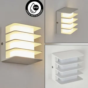 hofstein Applique murale d'extérieur Guichard LED Blanc, 1 lumière* Lampes Modernes