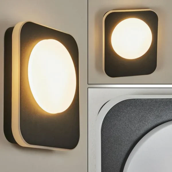 hofstein Applique murale d'extérieur Haga LED Noir, 1 lumière* Lampes Modernes