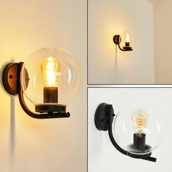 hofstein Applique murale d'extérieur Rombotten Noir, 1 lumière* Lampes Modernes