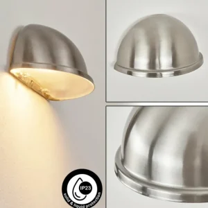 hofstein Applique murale d'extérieur Wundowie Acier inoxydable, Blanc, 1 lumière* Lampes Modernes