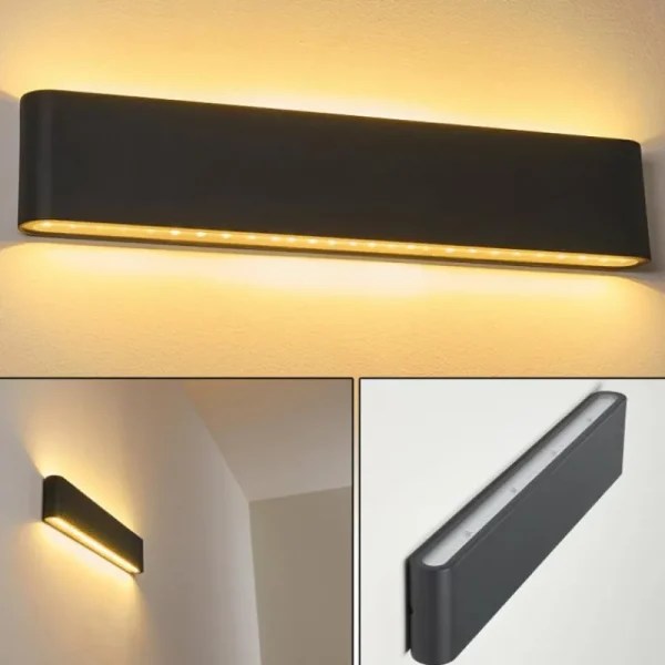 hofstein Applique murale d'extérieur Tinglev Anthracite, 2 lumières* Lampes Modernes