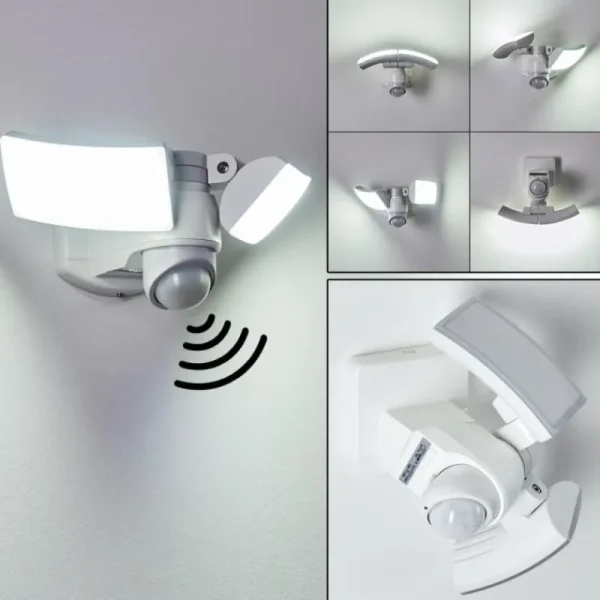 hofstein Applique murale d'extérieur Foroyar LED Blanc, 2 lumières, Détecteur de mouvement* Lampes Modernes
