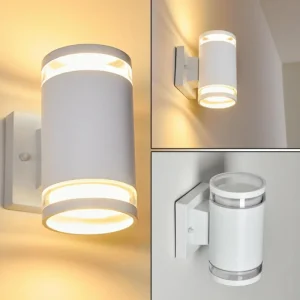 hofstein Applique murale d'extérieur Macoupin Blanc, 2 lumières* Lampes Modernes