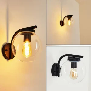 hofstein Applique murale d'extérieur Rombotten Noir, 1 lumière* Lampes Modernes