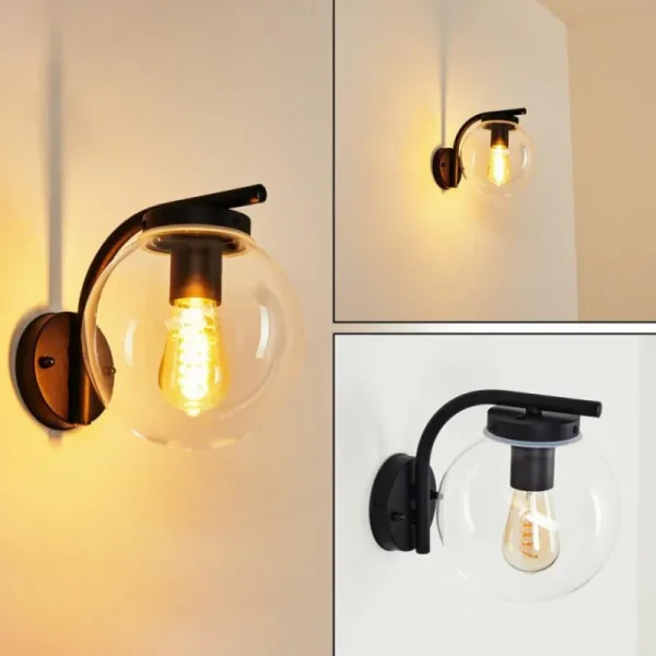 hofstein Applique murale d'extérieur Rombotten Noir, 1 lumière* Lampes Modernes