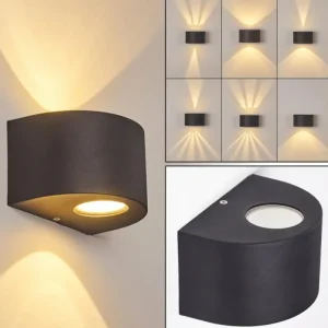 hofstein Applique murale d'extérieur Windhoek LED, 2 lumières* Lampes Modernes