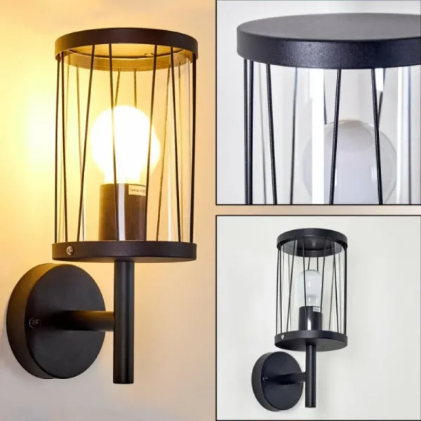 hofstein Applique murale d'extérieur Torsa Noir, 1 lumière* Lampes Modernes
