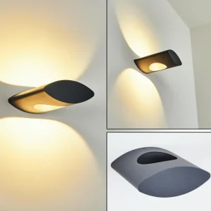 hofstein Applique murale d'extérieur Lémettou LED Anthracite, Blanc, 1 lumière* Lampes Modernes