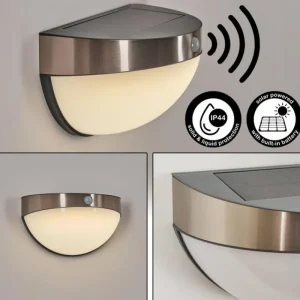 hofstein Applique murale d'extérieur Pori LED Chrome, 1 lumière, Détecteur de mouvement* Lampes Modernes