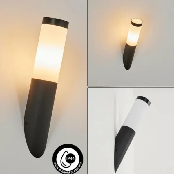 hofstein Applique murale d'extérieur Ruti Noir, 1 lumière* Lampes Modernes