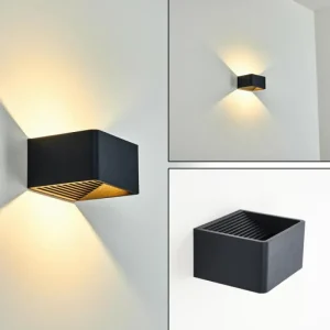 hofstein Applique murale d'extérieur Tématou LED Noir, 1 lumière* Lampes Modernes