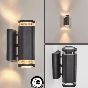 hofstein Applique murale d'extérieur Amyton Noir, 2 lumières* Lampes Modernes