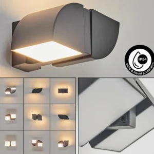 hofstein Applique murale d'extérieur Kontenga LED Anthracite, 2 lumières* Lampes Modernes