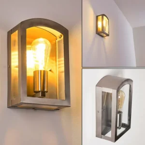 hofstein Applique murale d'extérieur Chipola Acier inoxydable, 1 lumière* Lampes Modernes