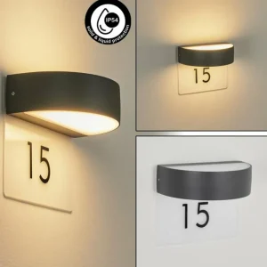 hofstein Applique murale d'extérieur Fletcher LED Anthracite, 2 lumières* Lampes Modernes