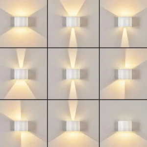 hofstein Applique murale d'extérieur Tamarin LED Blanc, 2 lumières* Lampes Modernes