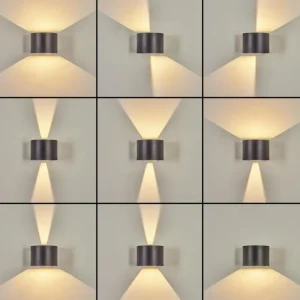 hofstein Applique murale d'extérieur Tamarin LED Noir, 2 lumières* Lampes Modernes