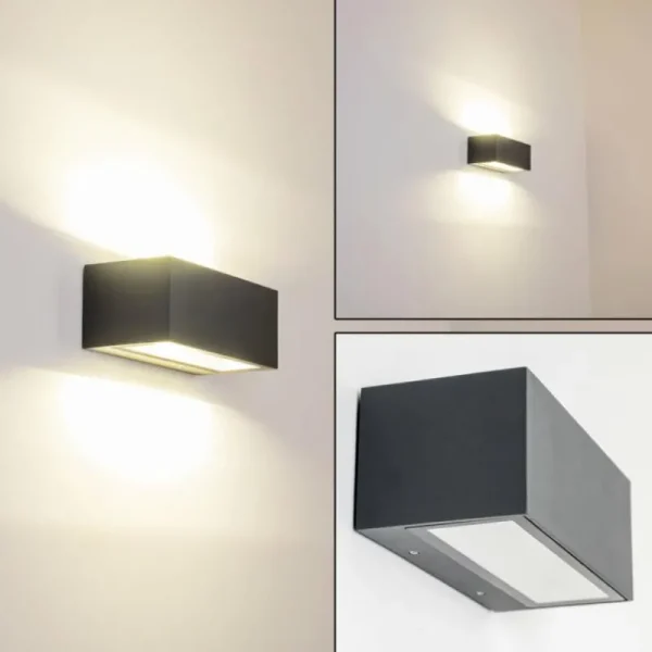 hofstein Applique murale d'extérieur GEMINI LED Anthracite, 1 lumière* Lampes Modernes