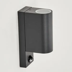hofstein Applique murale d'extérieur Kingstown Anthracite, Transparent, 2 lumières, Détecteur de mouvement* Lampes Modernes