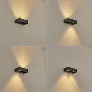 hofstein Applique murale d'extérieur Fletcher LED Anthracite, 2 lumières* Lampes Modernes