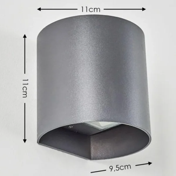 hofstein Applique murale d'extérieur Vikom LED Anthracite, 2 lumières* Lampes Modernes