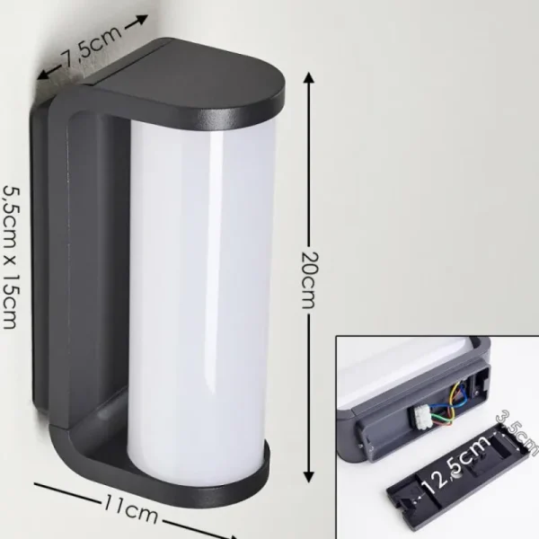 hofstein Applique murale d'extérieur Novelle LED Anthracite, 1 lumière* Lampes Modernes