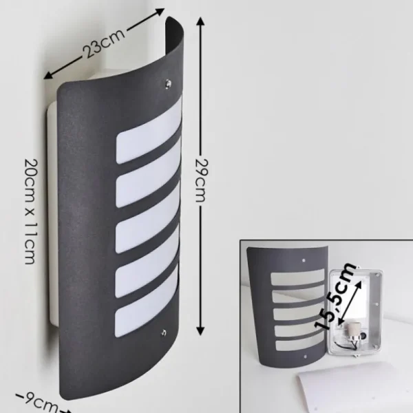 hofstein Applique murale d'extérieur Alslev Anthracite, 1 lumière* Lampes Modernes