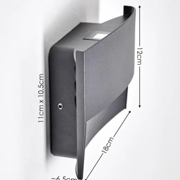 hofstein Applique murale d'extérieur Romo LED Anthracite, 1 lumière* Lampes Modernes