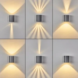 hofstein Applique murale d'extérieur Mora LED Gris, 2 lumières* Lampes Modernes