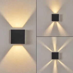 hofstein Applique murale d'extérieur Spidern LED Noir, 1 lumière* Lampes Modernes