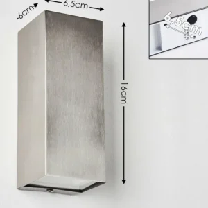 hofstein Applique murale d'extérieur Bogachiel LED Acier brossé, 1 lumière* Lampes Modernes